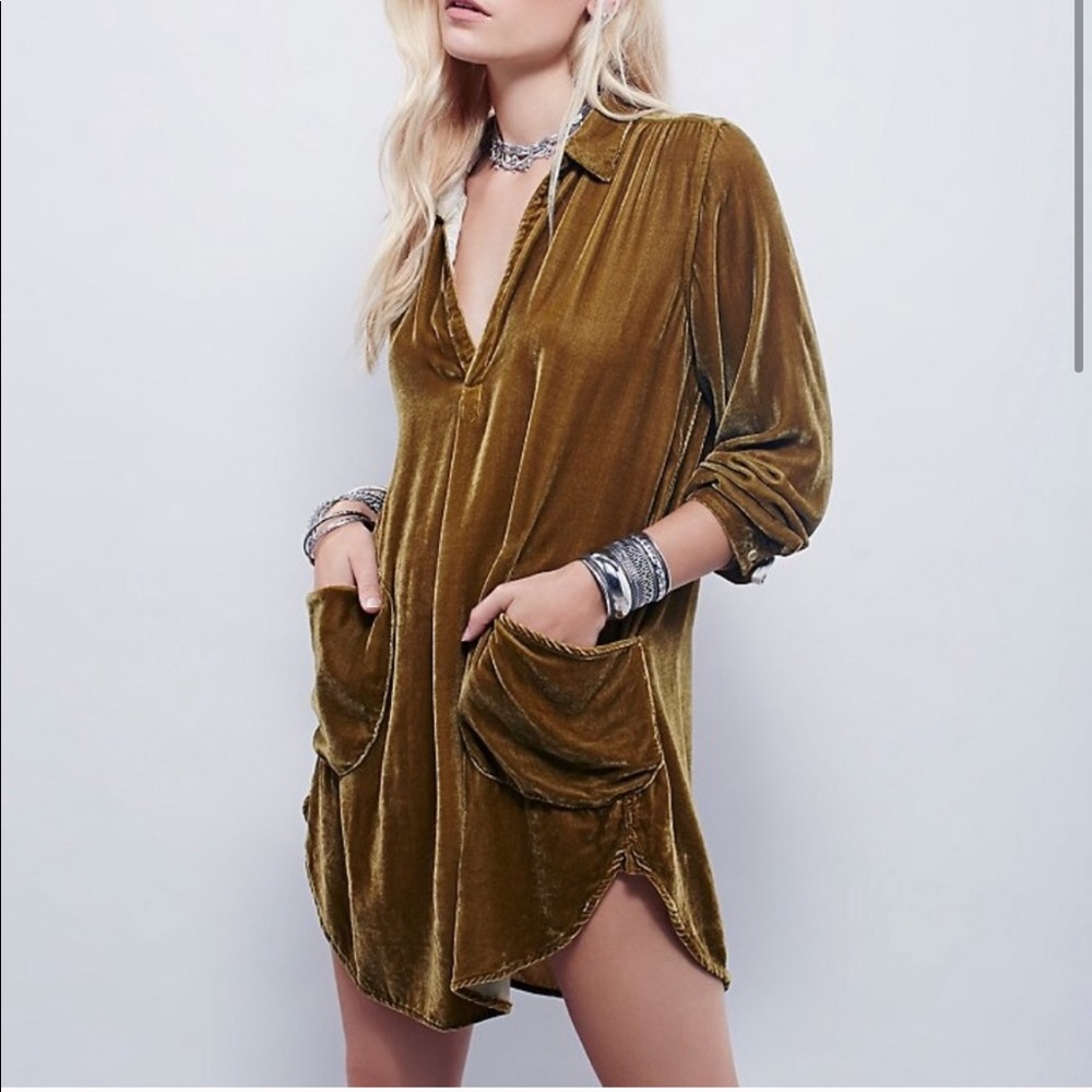 NWOT Super luxe long sleeved shirt dress